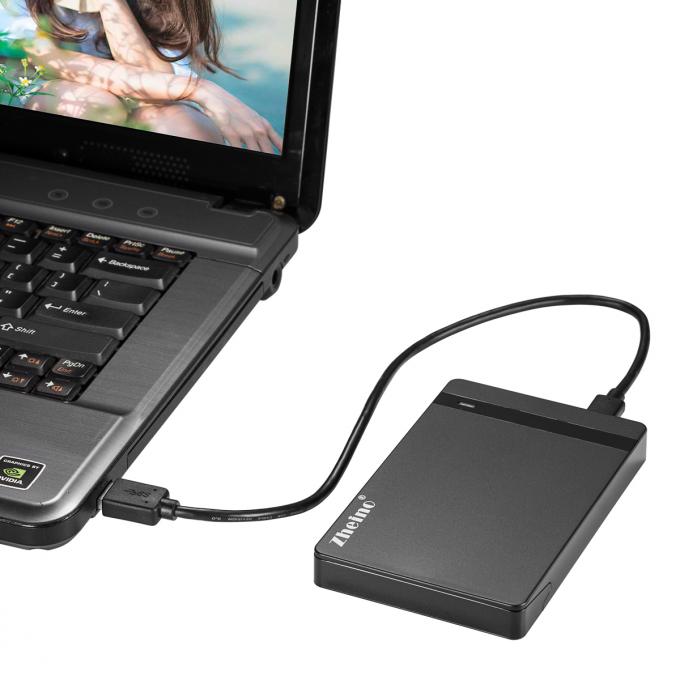 Black 2.5 External Hard Drive Enclosure Plastic USB 3.1 Type C SATA III